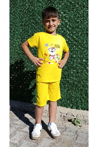 siyalife Boy's Soft Textured Compact Fabric T-Shirt and Shorts Set