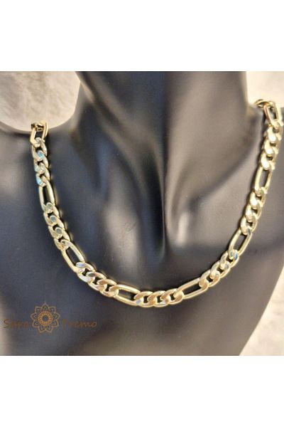 saratremo Lant masiv cuban placat cu aur de 14 k - 51 cm