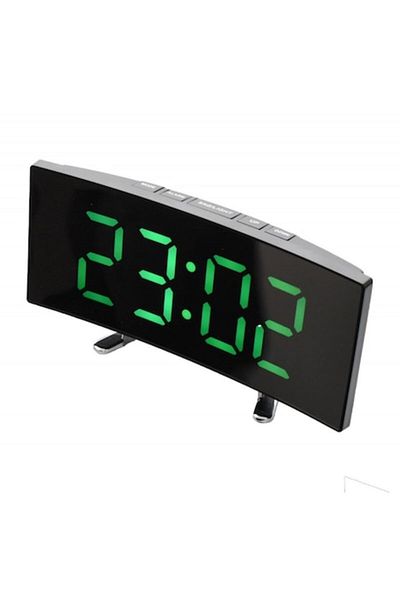 OEM Mirror Clock LCD Type Green Led
