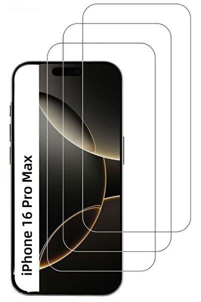 n noppax 3'lü Paket Iphone 16 Pro Max Uyumlu Temperli Hd Cam Ekran Koruyucu K...