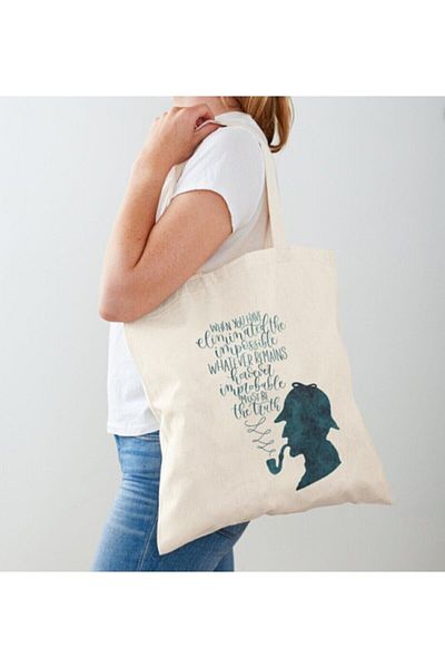GİFTORA Sherlock Holmes Pipe Raw Cloth Bag