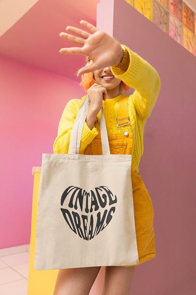 GİFTORA Vintage Dreams Printed Cloth Bag