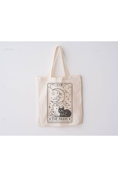 GİFTORA Cat World Design Raw Cloth Shoulder Bag