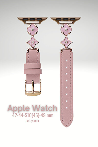 PSGT Apple Watch Seri 1-9 (42-44-45-49) ve S10-11-46mm Uyumlu Lüks Kordon Met...