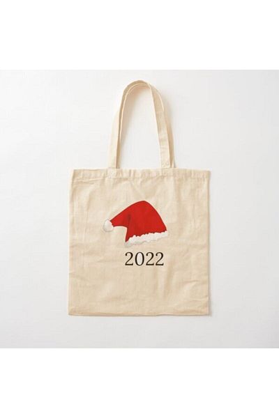 GİFTORA 2022 Happy New Year Designed Raw Cloth Shoulder Bag