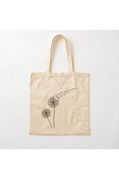 GİFTORA Dandelion Series 3 Design Raw Cloth Shoulder Bag