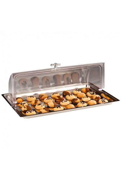 Raki Rectangular stainless steel platter buffet set with rolltop lid 1/1 36x56x18cm