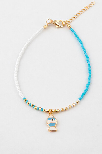 Sortie Aksesuar Fish figured enamel beaded anklet 001