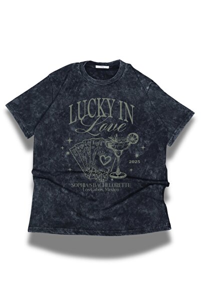 Fuddy Moda Υπερμεγέθη μπλουζάκι Lucky In Love Margarita με στάμπα που πλένετα...