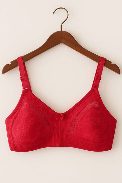 enmodaiçgiyim Recovery Bra No Sponge No Underwire Seamless Lace Comfortable Comfortable Everyday Bra Color
