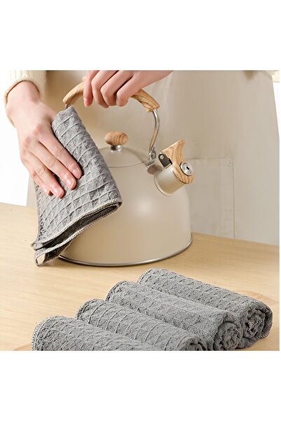 Herum Set 5 reusable microfiber cloths, Herum, Gray, 30 x 30 cm
