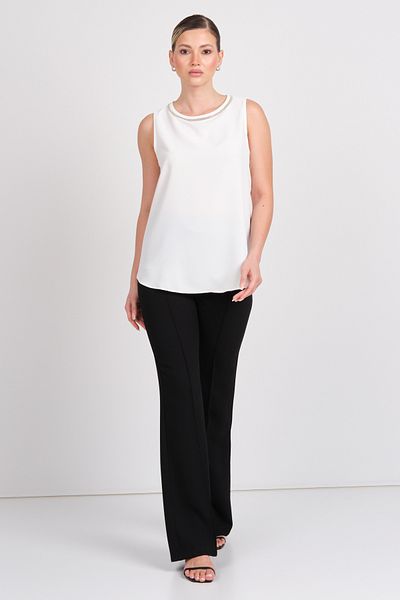 Moda İlgi Women's High Waist Wide Leg Trousers 4042 Black