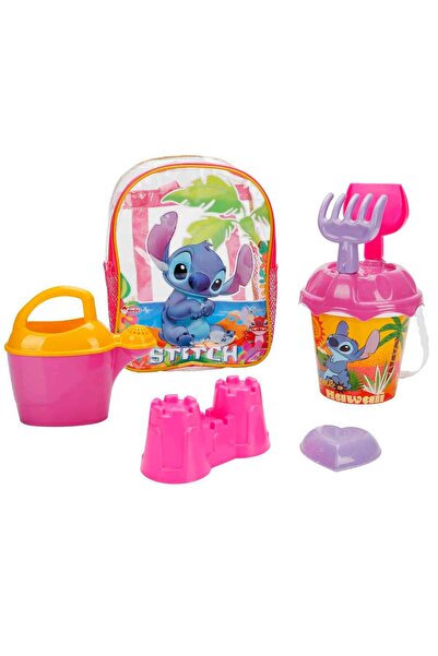 DEDE مجموعة حقيبة ظهر للشاطئ مطبوعة من Stitch - حقيبة وردية