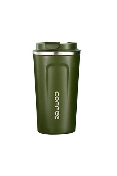 divendi-ro Coffee thermos, portable, Stainless steel interior, Capacity 510 ml, Green