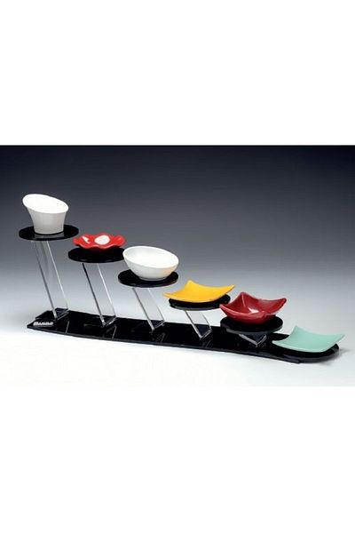 Raki Buffet appetizer display, with 6 seats, RAKI, 56x12xh16.5cm, acrylic