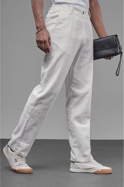 Butik Trend Biz Baggy Fit Pleated Casual Pants