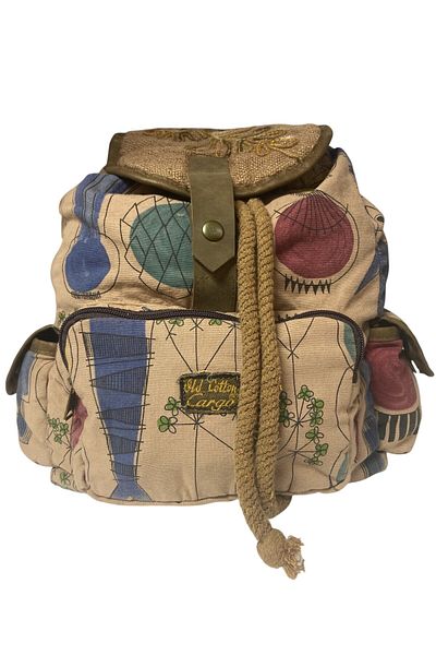 Old Cotton Quality Single Eyed Vintage Casual Design Unisex Backpack Daily School Trip Camping Trekking Bag 29Cmx36Cm