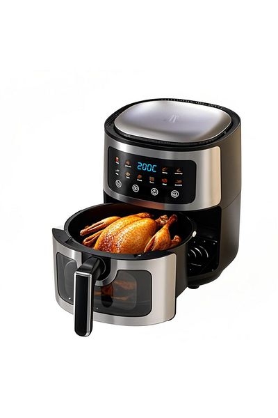 PERFORMANCE Friteuză cu Aer Cald - AirFryer 8L, 2800W, 10 Programe Smart, Panou Tactil