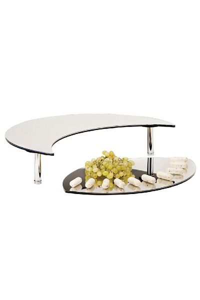 Raki Mirror display with 2 levels 59x59xh12 cm