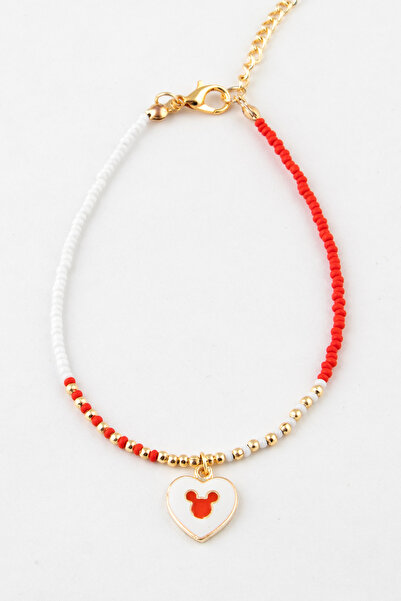 Sortie Aksesuar Teddy Bear Figured Enamel Beaded Anklet 007