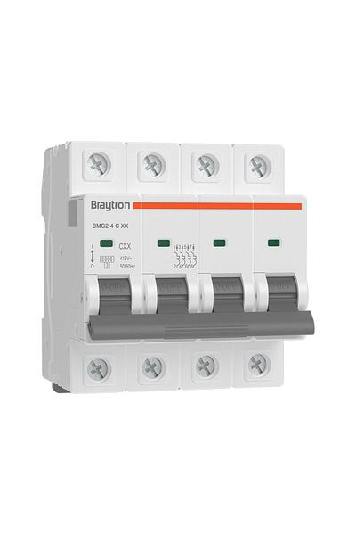Braytron Automatic Circuit Breaker 4P 6A C 6kA BMG2-4