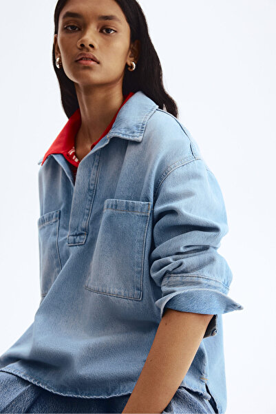 H&M Oversize Popover Kot Gömlek