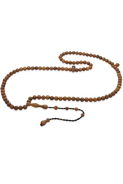 Tesbihane Systematic Globe Cut Hourglass Design Imameli Brown 99 Grain Kuka Prayer Prayer Beads