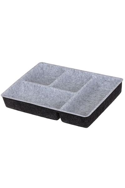Herum Drawer Organizer with 4 Slots, Herum®, Gray, 30 x 22 x 5 cm