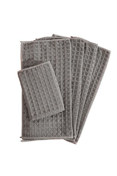 Herum Set 5 lavete reutilizabile din microfibră, Herum, Gri, 30 x 30 cm