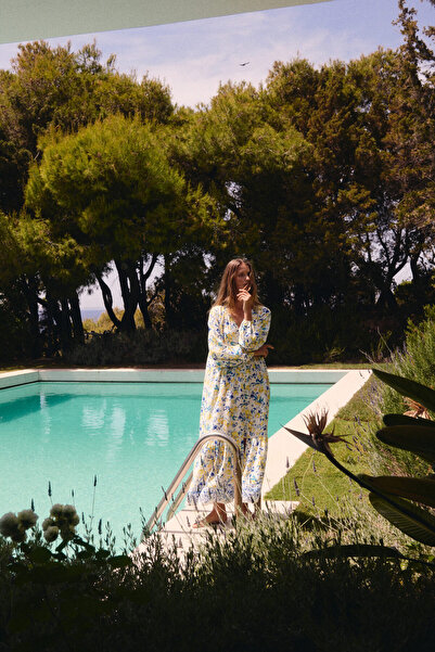 H&M Kuşaklı Krep Elbise