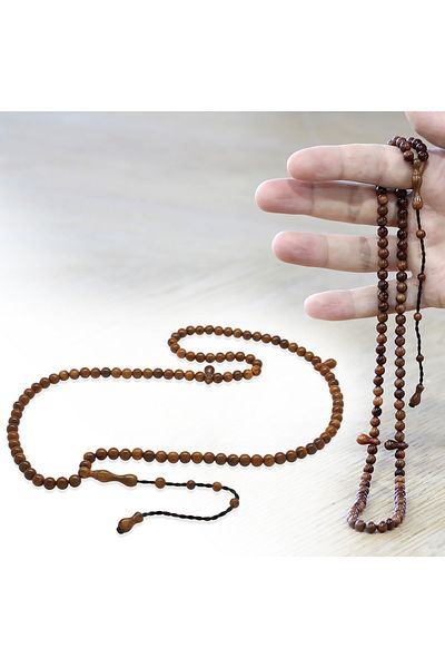 Tesbihane Systematic Globe Cut Hourglass Design Imameli Brown 99 Grain Kuka Prayer Prayer Beads