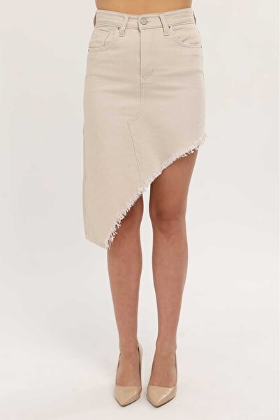 SHEVEGA FUSTA DE DAME BEJ FUSTA DE IN CU TASĂTĂ ASIMETRICĂ