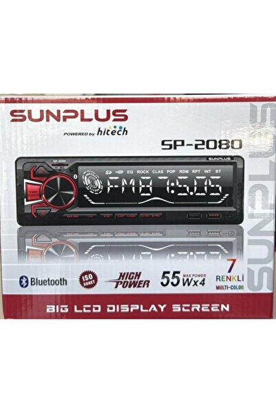 sunplus SP-2080 Oto Teyp 4X55W Bt/usb/sd/fm/aux