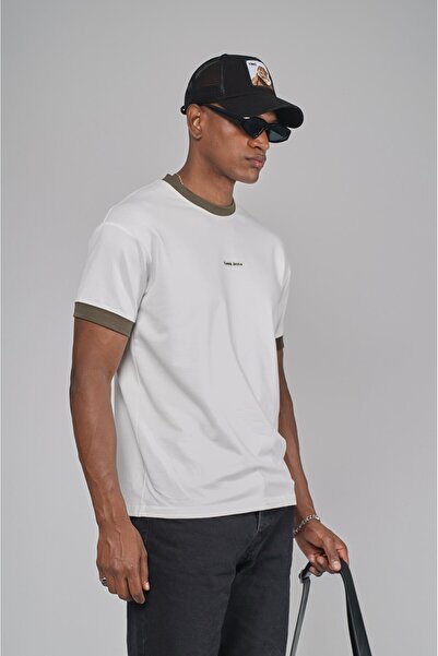 king brich Collar Armband Ribbed Half Oversize Fit T-Shirt