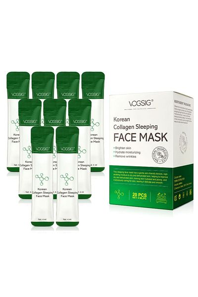vogsign Set of 20 Korean Face Masks with Hydrolyzed Collagen