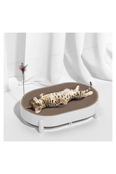 OEM Multifunctional Nest With Scratching Mat, With Two Rattling Balls, 48 X 32 X 10.8 Cm