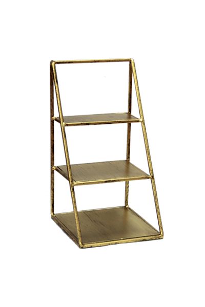 Raki Muffin display stand, 3-tier, metal, square, RAKI, 17x17xh31cm, Gold