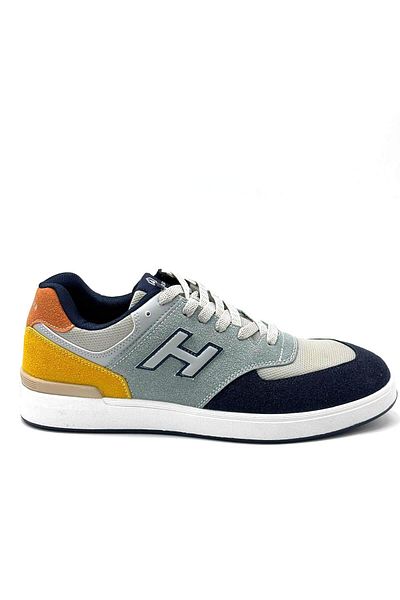 Hammer Jack Poreno m Thermo Non-Slip Sole Lace-Up Men's Sports Shoes Gray Navy Blue