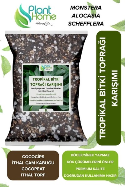 Plant Home Power Mix 15litre Tropikal Bitki Toprağı Karışımı Monstera – Aloca...