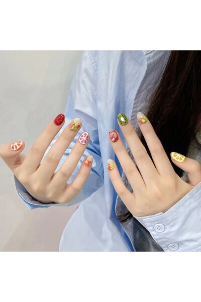 Takma Takma M Beden 10'lu Renkli Kısa Oval TT1186 Tekrar Kullanılabilir Prote...