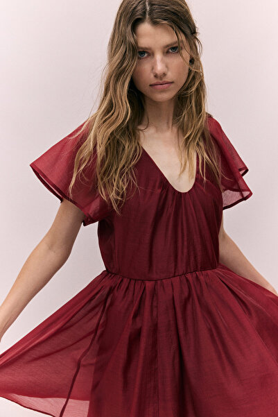 H&M Kelebek Kollu Elbise