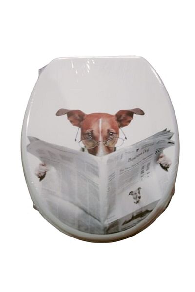 Optima Capac WC din MDF printat, balamale inchidere lenta