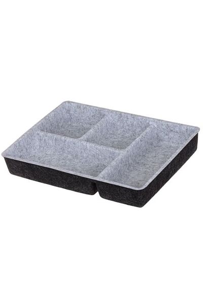 Herum Drawer Organizer with 4 Slots, Herum®, Gray, 30 x 22 x 5 cm