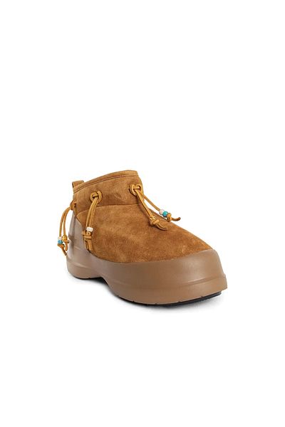 MOON BOOT Women / Girls Boots (Snow) 80D2480100-M008 Moon Boot Luna Low Suede Beads Cognac
