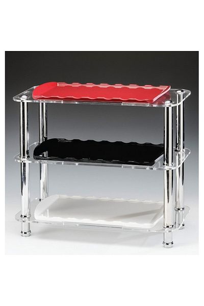 Raki 3-tier buffet display stand with 2 melamine trays 22x43x38cm