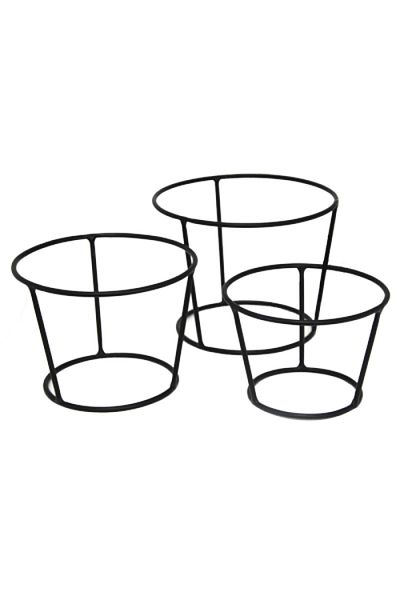 Raki Set of 3 metal cone buffet display stands