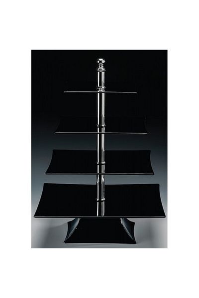 Raki Polycarbonate presentation display with four levels BLACK