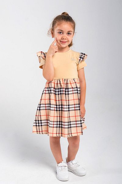 Trend Baby Kids Κοριτσίστικο καλοκαιρινό κοστούμι βαμβακερό μπεζ 3-4-5-6 ετών Επιλογή