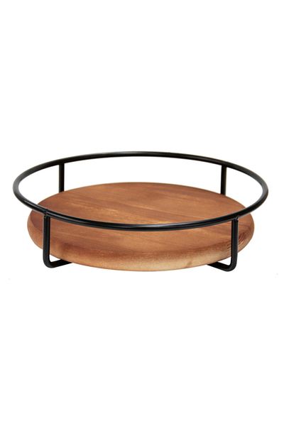 Raki Round buffet presentation stand, metal/wood, RAKI, D25xh6cm