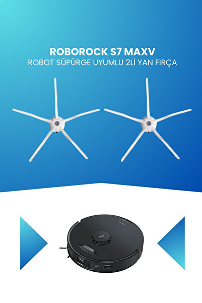 ELECTROLL Συμβατή με ρομποτική ηλεκτρική σκούπα Roborock S7 Maxv, 2 πλαϊνές βούρτσες